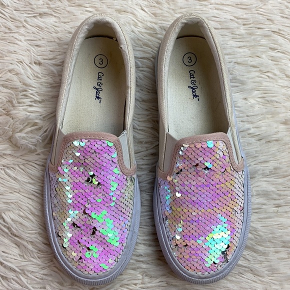 Cat & Jack Flippable Sequin Slide Ons - Picture 4 of 10